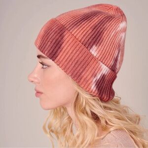 Diva Pink and White Tie-Dye Beanie